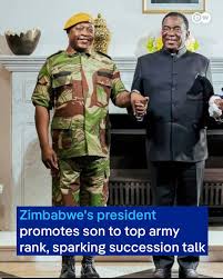 President Mnangagwa Promotes Major Sean to Lieutenant Colonel.