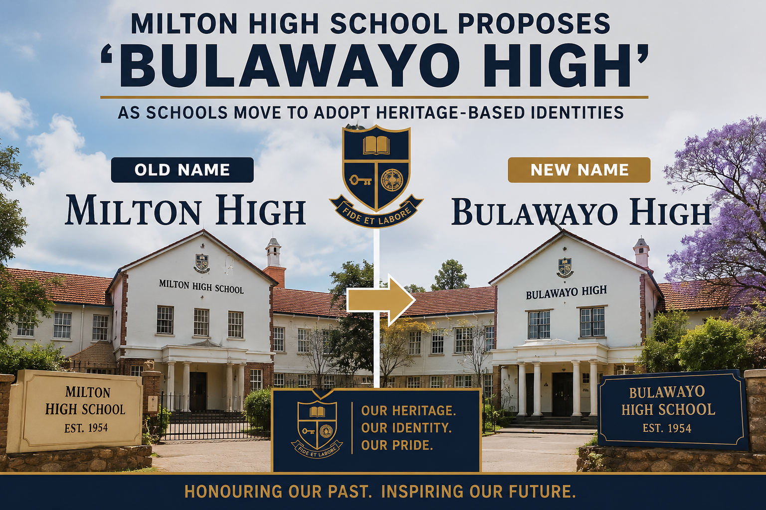 Milton High School Proposes 'Bulawayo High' as schools move to adopt heritage-based identities