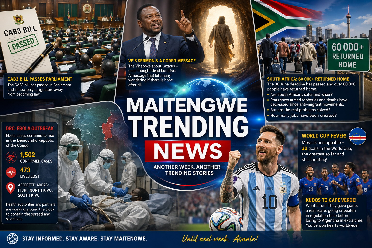 Maitengwe  Weekly Trending Stories: Will Lazarus come back to life as CAB3 is a signature away