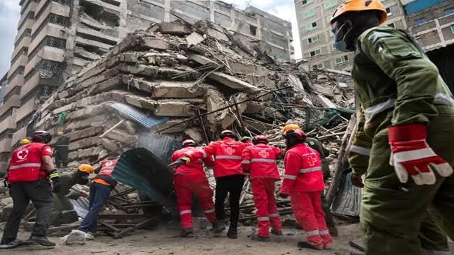 Rescuers search for seven people in Nairobi building collapse