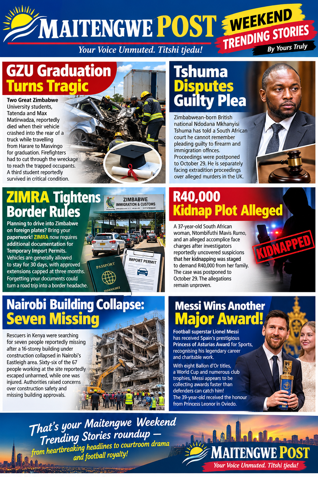 MAITENGWE WEEKEND TRENDING STORIES